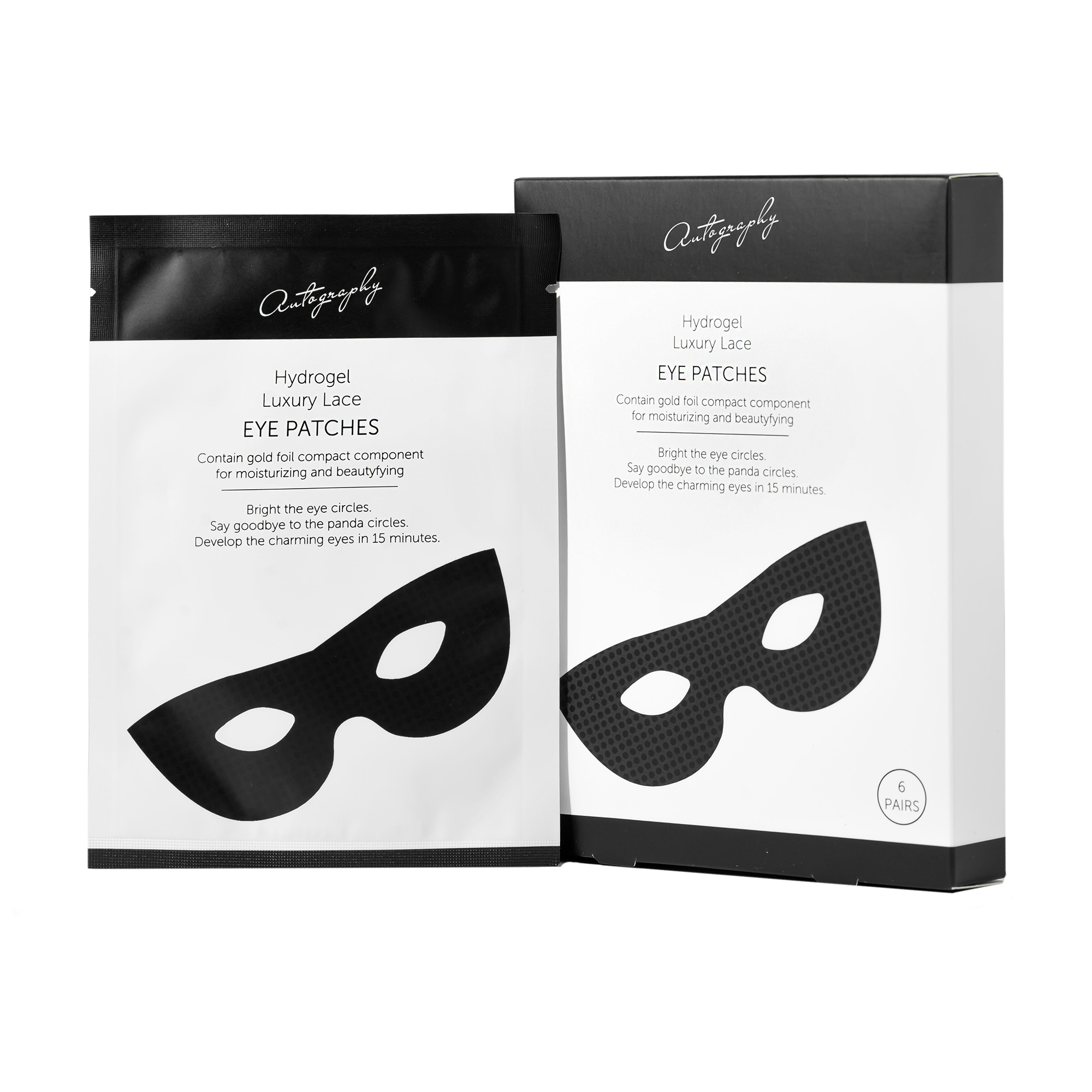 Гідрогелеві мереживні патчі на шкіри навколо очей Autography Aesthetics Hydrogel Luxury Lace Eye Patches, 6 шт